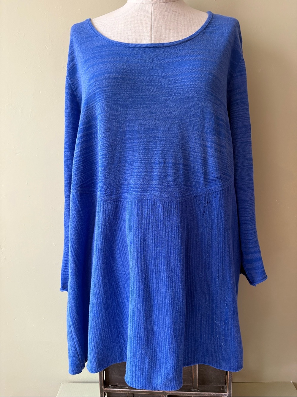 Habitat Royal Blue Long Sleeve Swing Dress L or XL